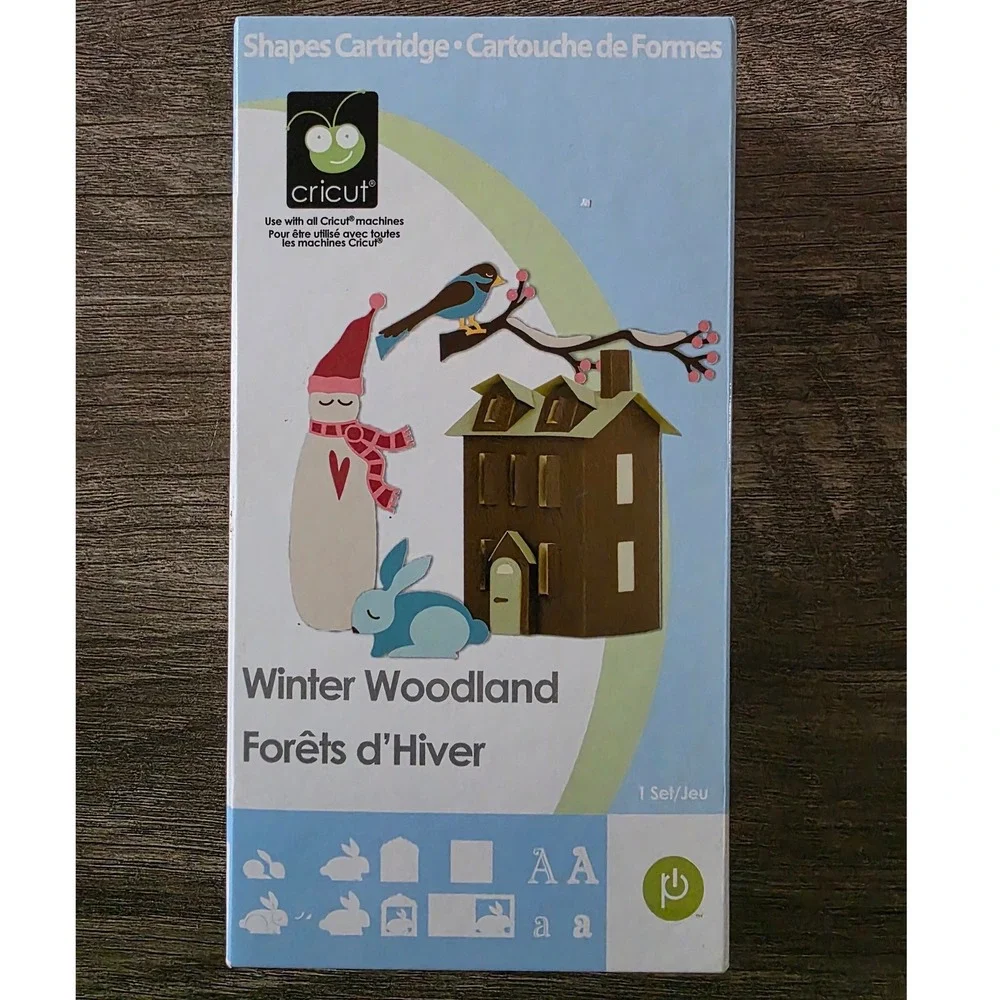 Cricut Winter Woodland Shapes Cartridge 29-1046 Overlay Handbook Set
